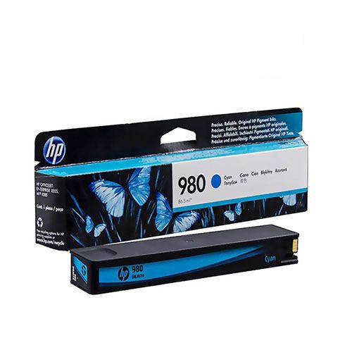 HP 980 Cyan Ink Cartridge (D8J07A) for HP OfficeJet Enterprise Color X555xh, X555dn, MFP X585dn, MFP X585f, MFP X585z Printer