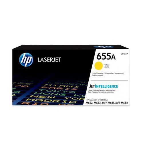 HP 655A Yellow Toner Cartridge (CF452A) For HP LaserJet Enterprise M652DN, M652N, M653DH, M653DN, M653XMFP M681DH, MFP M681DN, MFP M681F Printers