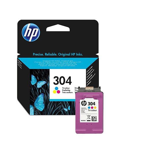 HP 304 Tri-Colour Ink Cartridge (N9K05A) For HP DeskJet 3720, 3721, 3723, 3730, 3732, 3733, 3752 Printer