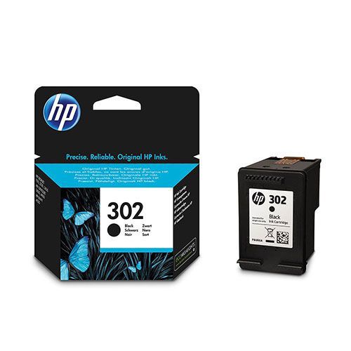 HP 302 Black Ink Cartridge (F6U66A) For HP DeskJet 1110, 2130, 3630, ENVY 4520, OfficeJet 3830, 3831, 4650 Printer