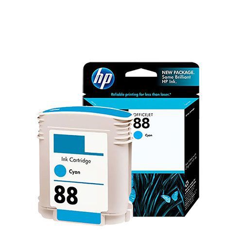 HP 88 Cyan Ink Cartridge (C9386A) for HP Officejet Pro K5400, K5400dn, K5400dtn, K5400dtwn, K5400n, K550, K550dtn, K550dtwn, K8600, K8600dn, L7480, L7550, L7555, L7570, L7580, L7590, L7680 Printer