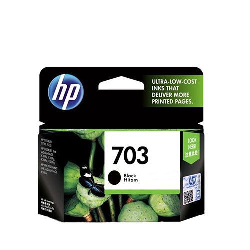 HP 703 Black Ink Cartridge (CD887A) for HP Deskjet D730, F735 AiO, K209g, K209a, K109a, K109g Printer